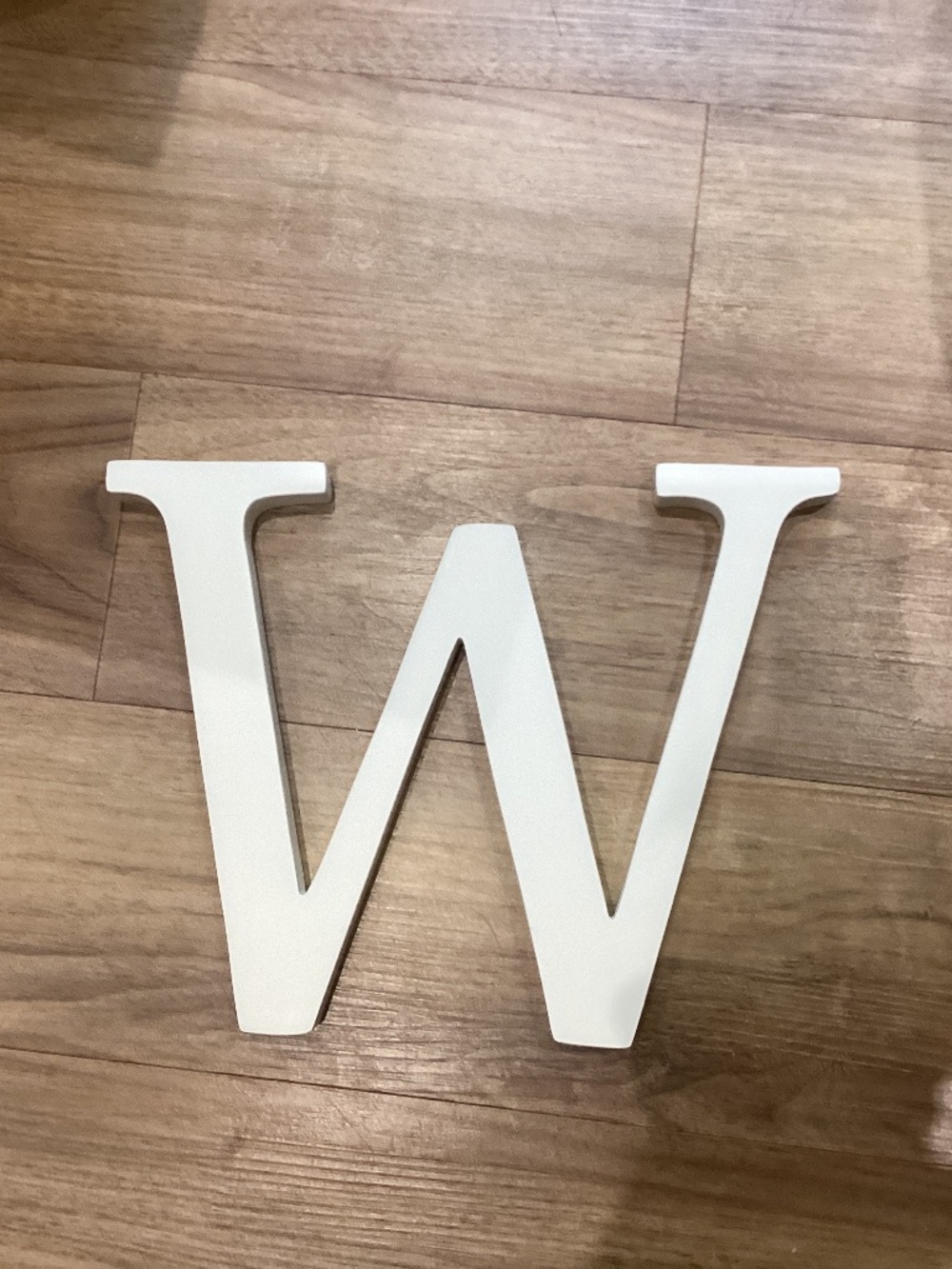 Pottery Barn 8 inch Wood Letter”W” White